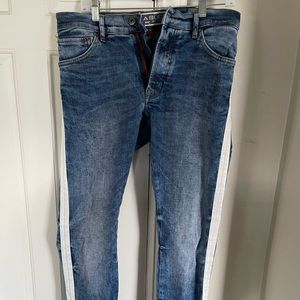 Blue acid wash jeans!